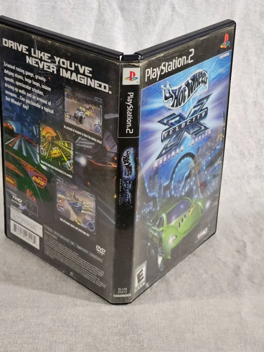 Hot Wheels Velocity X Maximum Justice Sony PS2 2002 CIB w/ Manual Reg Card